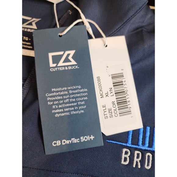 Cutter & Buck XL CB DryTec 50 UPF Plus 1/4 Zip Turner Brothers Embroidered Shirt - Picture 15 of 15